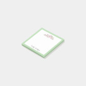 Soft Pink Roses Notes with Name ポストイット (アングル)