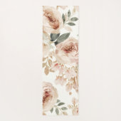 Soft Pink Roses Watercolor Floral Print Botanical ヨガマット (裏面)