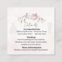 Soft Pink Roses Wedding Collection エンクロージャーカード