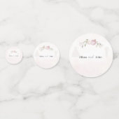 Soft Pink Roses Wedding Collection Table Confetti コンフェッティ (裏面)