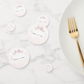Soft Pink Roses Wedding Collection Table Confetti コンフェッティ