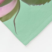 Soft Pink Roses With Subtle Lavender Highlights フリースブランケット (角)