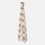  Soft Pink & Sage Botanical  ネクタイ (裏面)