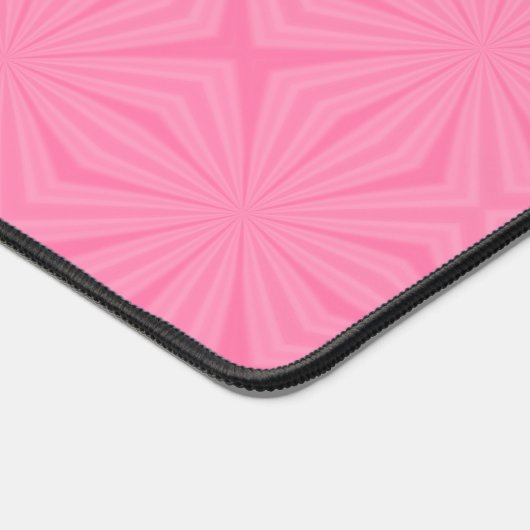 Soft Pink Squiggly Squares Personalized Initial デスクマット (コーナー)