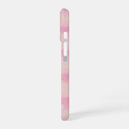 Soft Pink Stripe Phone Case iPhone 16ケース (左側面)