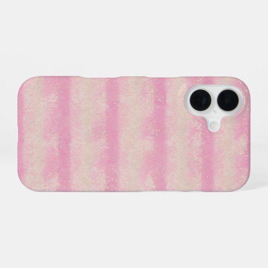 Soft Pink Stripe Phone Case iPhone 16ケース (裏面横)