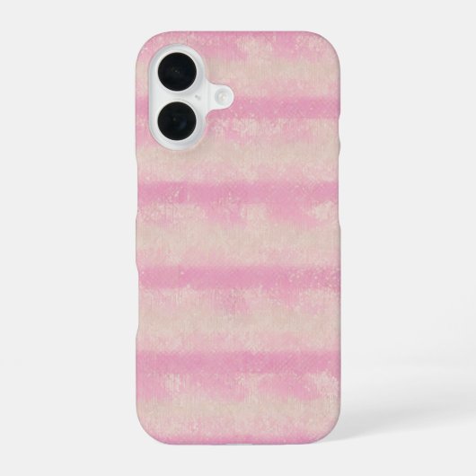 Soft Pink Stripe Phone Case iPhone 16ケース (裏面)