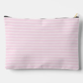 Soft Pink Stripe Vintage Tiny Initials Monogram アクセサリーポーチ (裏面)