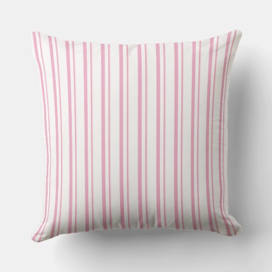 soft pink strips throw pillow クッション (裏面)