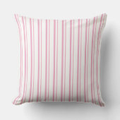 soft pink strips throw pillow クッション (正面)