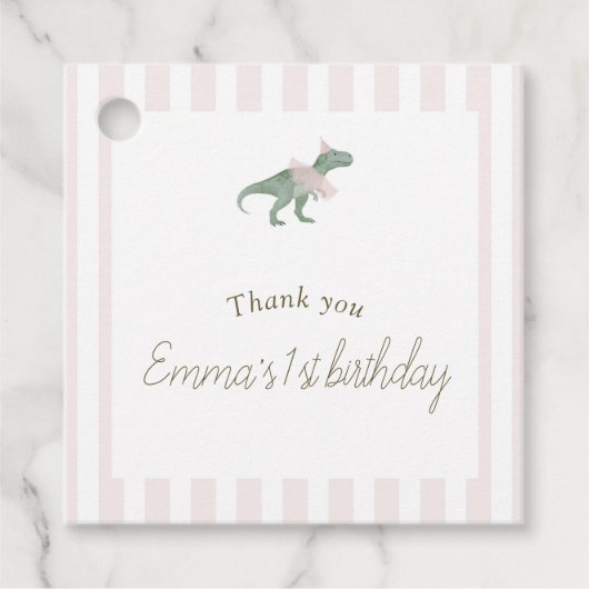 Soft Pink T Rex Tutu Girl フェイバータグ (正面)