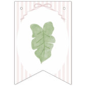 Soft Pink T Rex Tutu Girl Birthday Photo Banner バンティングフラッグ (第1の旗)