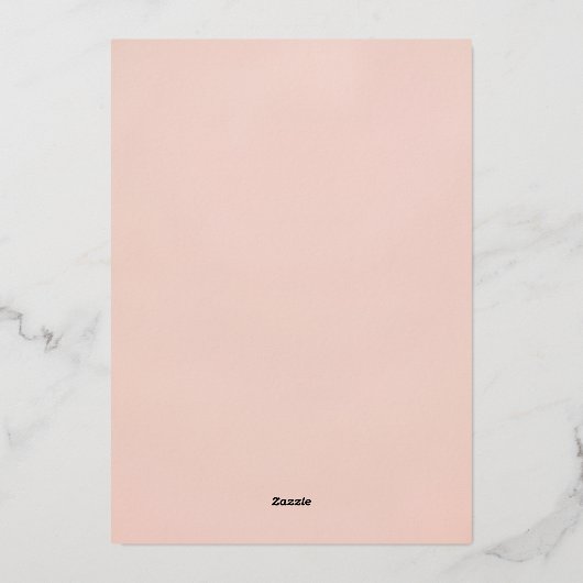 Soft Pink Teddy Bear Birthday Invitation 箔招待状 (裏面)