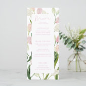 Soft Pink Tulip Bridal Shower メニュー (スタンド正面)