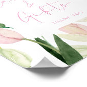 Soft Pink Tulip Bridal Shower Cards and Gifts ポスター (角)