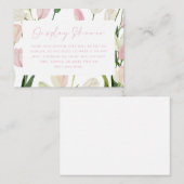 Soft Pink Tulip Bridal Shower Display Shower エンクロージャーカード (正面/裏面)