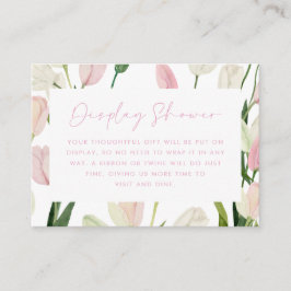 Soft Pink Tulip Bridal Shower Display Shower エンクロージャーカード