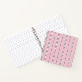 Soft Pink Vertical Stripe Pattern Minimal ノートブック (内部)