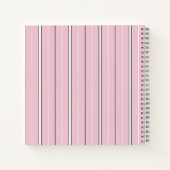 Soft Pink Vertical Stripe Pattern Minimal ノートブック (裏面)
