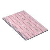 Soft Pink Vertical Stripe Pattern Minimal ノートブック (右側)