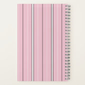 Soft Pink Vertical Stripe Pattern Minimal ノートブック (裏面)