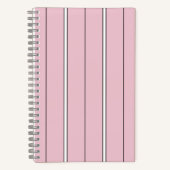 Soft Pink Vertical Stripe Pattern Minimal ノートブック (正面)