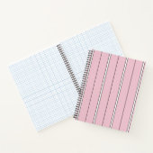 Soft Pink Vertical Stripe Pattern Minimal ノートブック (内部)