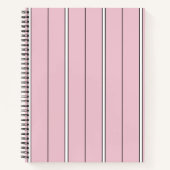 Soft Pink Vertical Stripe Pattern Minimal ノートブック (正面)