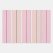 Soft Pink Vertical Stripe Pattern Minimal ラッピングペーパーシート (正面3)