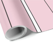 Soft Pink Vertical Stripe Pattern Minimal ラッピングペーパー (ロールコーナー)