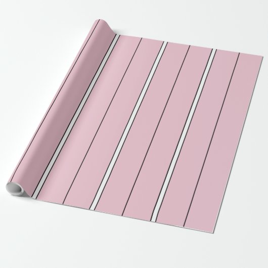 Soft Pink Vertical Stripe Pattern Minimal ラッピングペーパー (アンロールド)