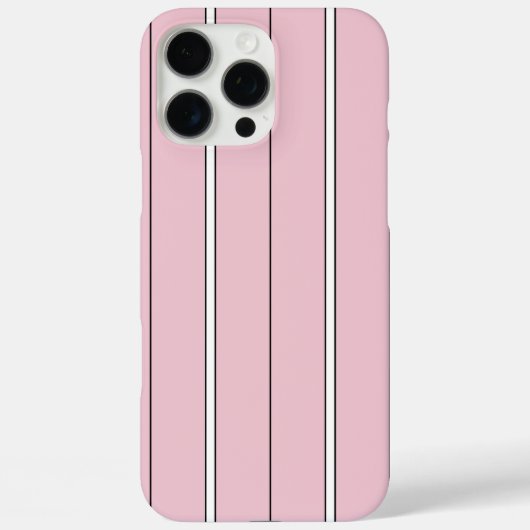 Soft Pink Vertical Stripe Pattern Minimal Case-Mate iPhoneケース (裏面)