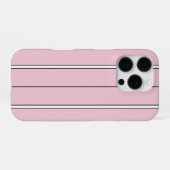 Soft Pink Vertical Stripe Pattern Minimal iPhoneケース (裏面横)