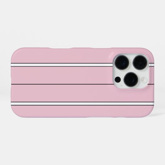 Soft Pink Vertical Stripe Pattern Minimal iPhoneケース (裏面横)