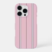 Soft Pink Vertical Stripe Pattern Minimal iPhoneケース (裏面)