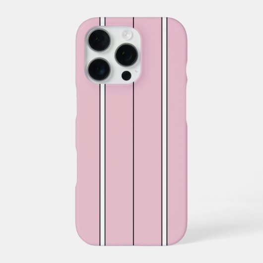 Soft Pink Vertical Stripe Pattern Minimal iPhoneケース (裏面)