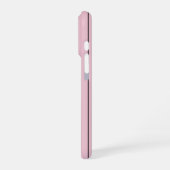 Soft Pink Vertical Stripe Pattern Minimal iPhoneケース (左側面)