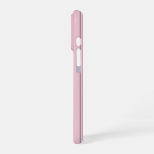 Soft Pink Vertical Stripe Pattern Minimal iPhoneケース (左側面)