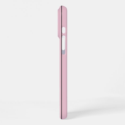 Soft Pink Vertical Stripe Pattern Minimal iPhoneケース (左側面)