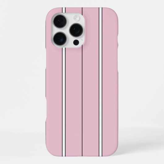Soft Pink Vertical Stripe Pattern Minimal iPhoneケース (裏面)