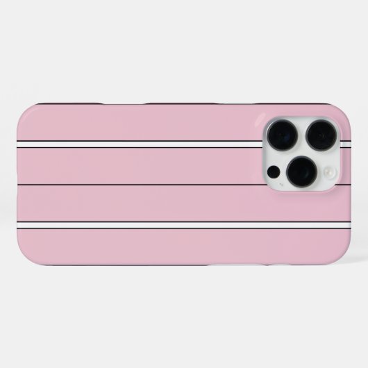 Soft Pink Vertical Stripe Pattern Minimal iPhoneケース (裏面横)