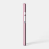 Soft Pink Vertical Stripe Pattern Minimal iPhone 16ケース (左側面)