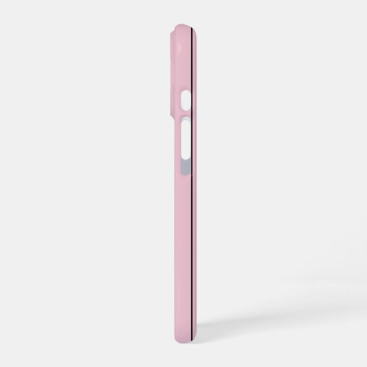 Soft Pink Vertical Stripe Pattern Minimal iPhone 16ケース (左側面)