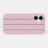 Soft Pink Vertical Stripe Pattern Minimal iPhone 16ケース (裏面横)