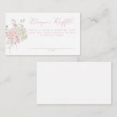 Soft Pink Vintage Floral Diaper Raffle エンクロージャーカード (正面/裏面)