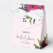 Soft Pink Watercolor Floral Favor Box フェイバーボックス (正面サイド)