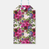 Soft Pink Watercolor Floral Gift Tag ギフトタグ (裏面)