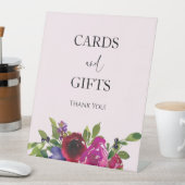 Soft Pink Watercolor Floral Pedestal Sign 台座サイン (インサイチュ)