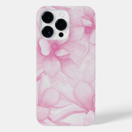 Soft Pink Watercolor Floral Seamless Pattern iPhone 14 Pro Maxケース