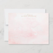 Soft Pink Watercolor Wash Note Card 招待状 (正面)
